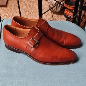 Vintage Brock Leather Single Monk Strap Loafer Shoes Custom 11E